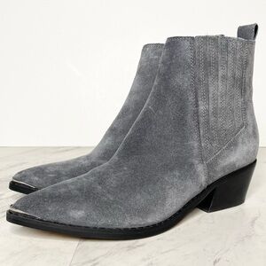 Marc Fisher Unify Gray Suede Bootie 5 1/2
